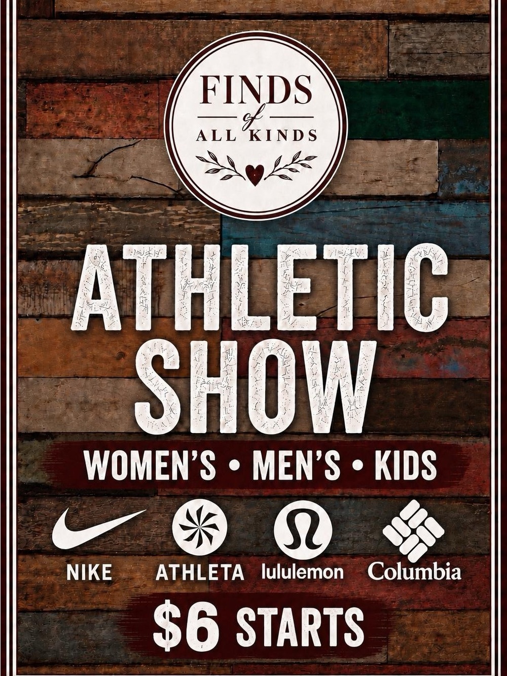 9/23 UNLISTED $6 Starts Live Show 5:00pm PST Activewear For The Family